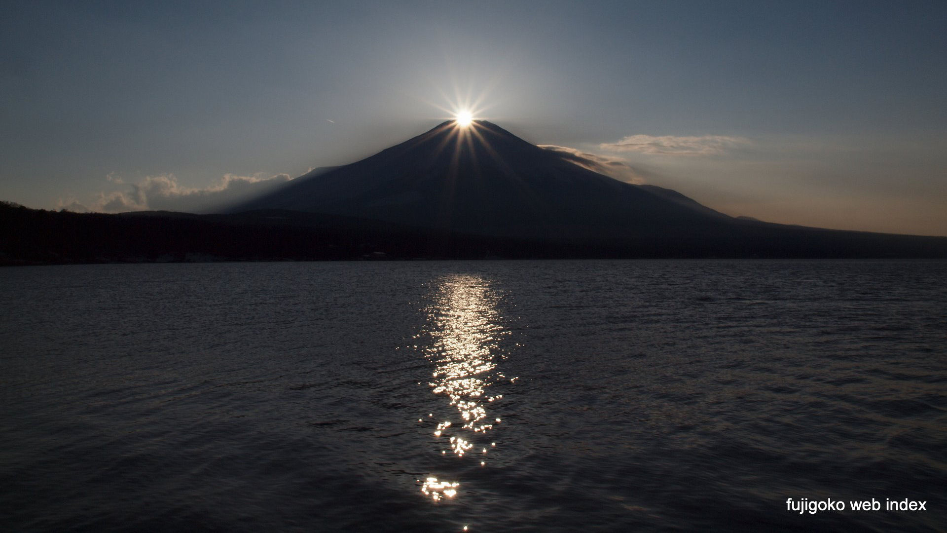 富士五湖webインデックス 壁紙 ちゃりblog 本日のダイヤモンド富士 山中湖